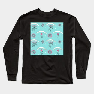 Elegance Seamless pattern with flowers Long Sleeve T-Shirt